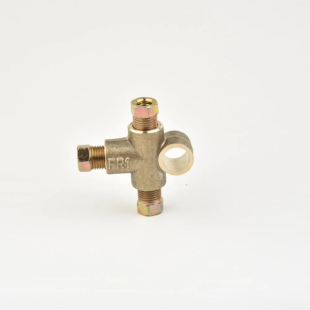 4-piece Brake Line Connector Three-way Nut Joint