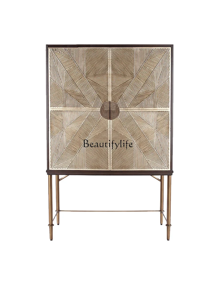 Американский роскошный высокий шкаф для прихожей в старинном китайском стиле