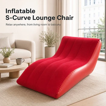Poltrona Ergonomica a Forma di S per Interni, Divano Singolo Relax, Sedia Reclinabile Comoda per Balcone, Soggiorno, Camera da Letto