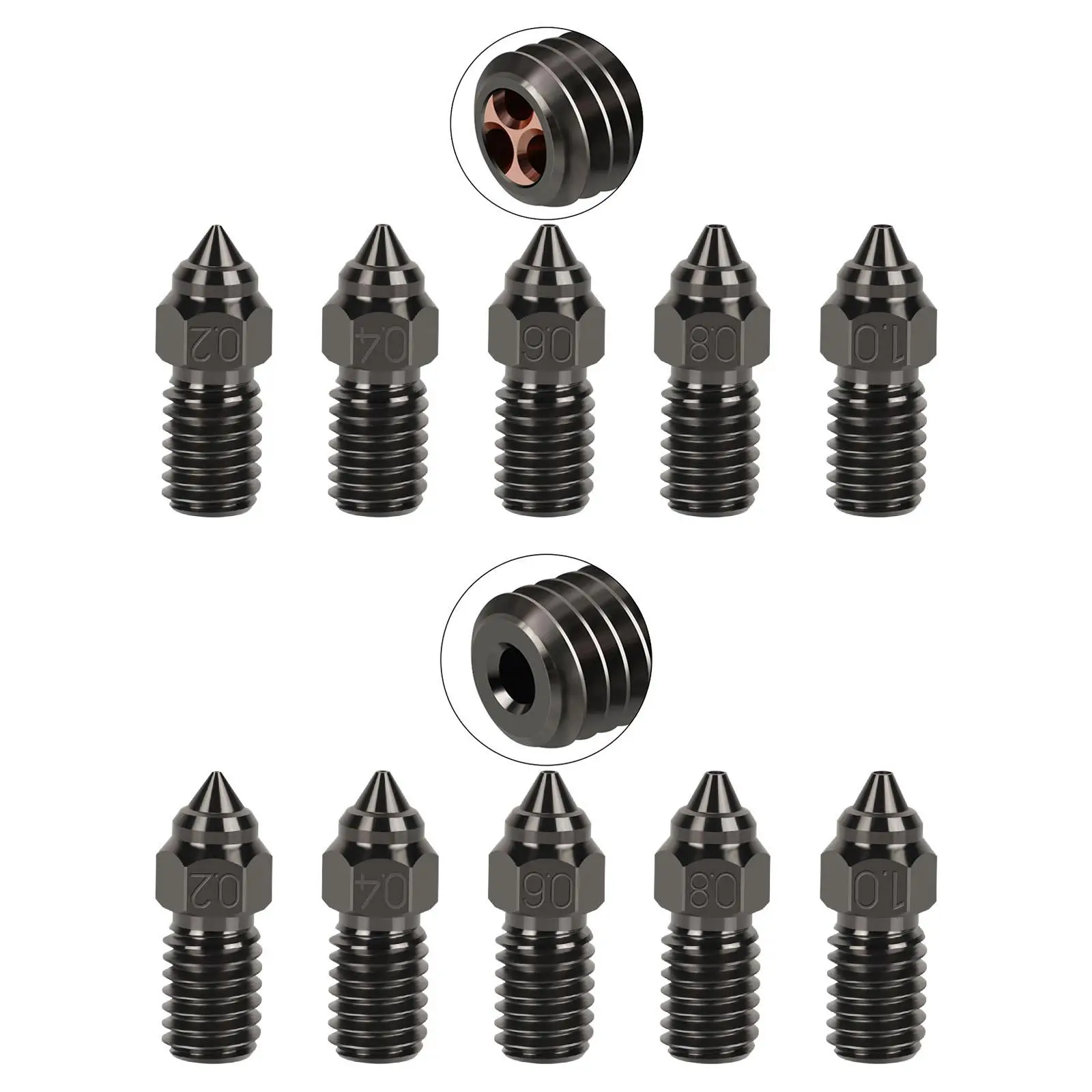 3D Printer High Speed Nozzle High Performance 3D Printer Accessories Reliable Extruder Part Easy to Install Repair Part Replaces