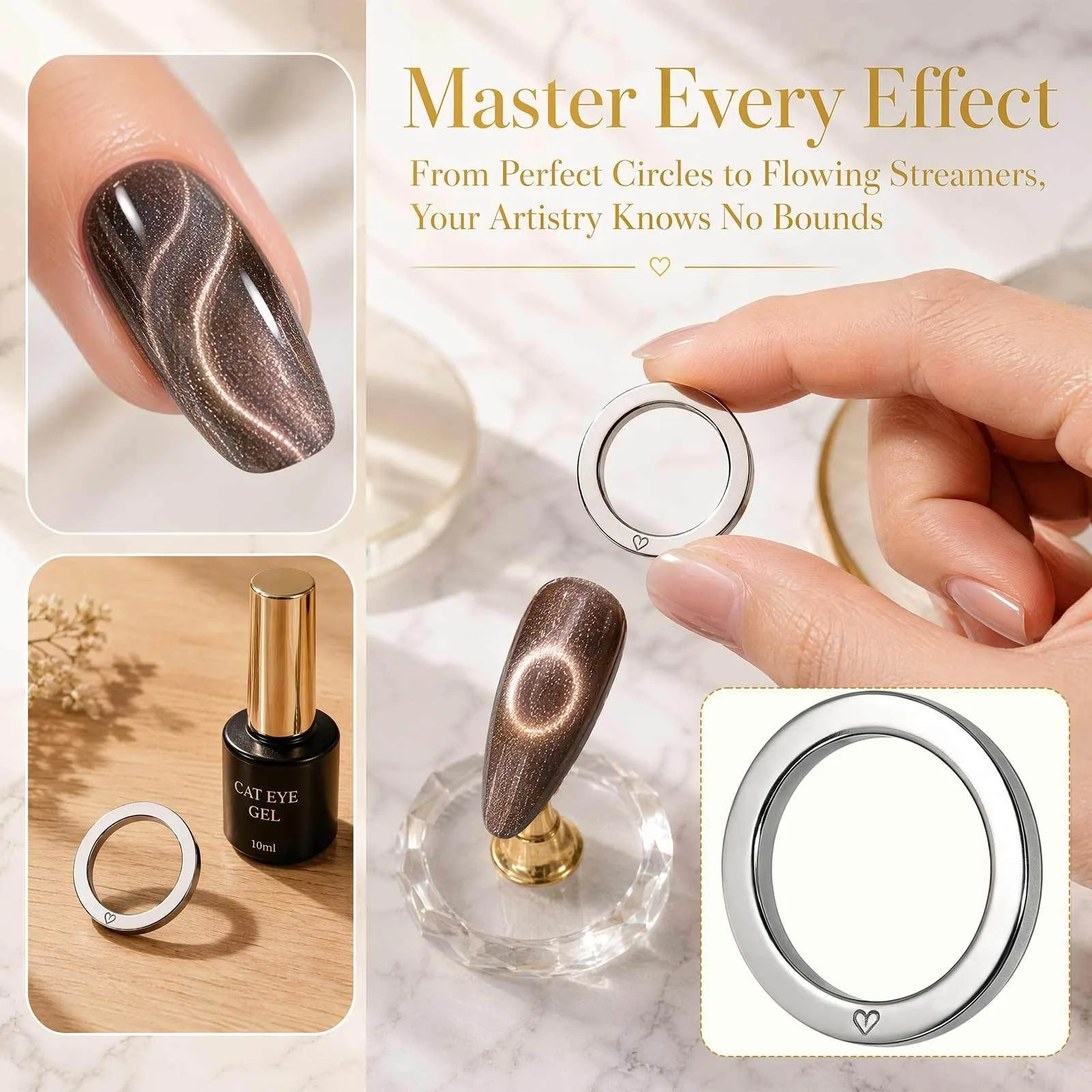 Circular Magnet Wand for Ribbon Nail Art – Easy-to-Use Manicure Accessory