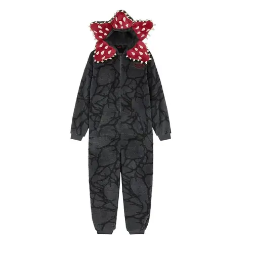 New Adult Kids Fall Winter Thicken Cannibal Flower Demogorgon Cosplay Costume Comfortable Flannel Fabric Pajamas Halloween Suits - Image 5