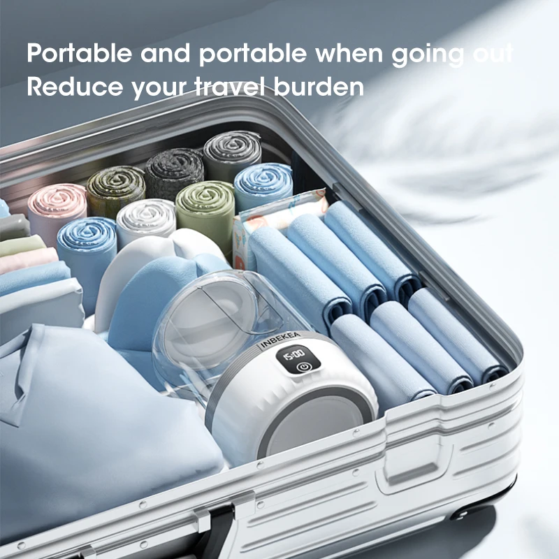 Wireless Underwear Washing Machine Portable Rechargeable Clothes Cleaning With Blue Light Sterilization Socks Washing  1.5L