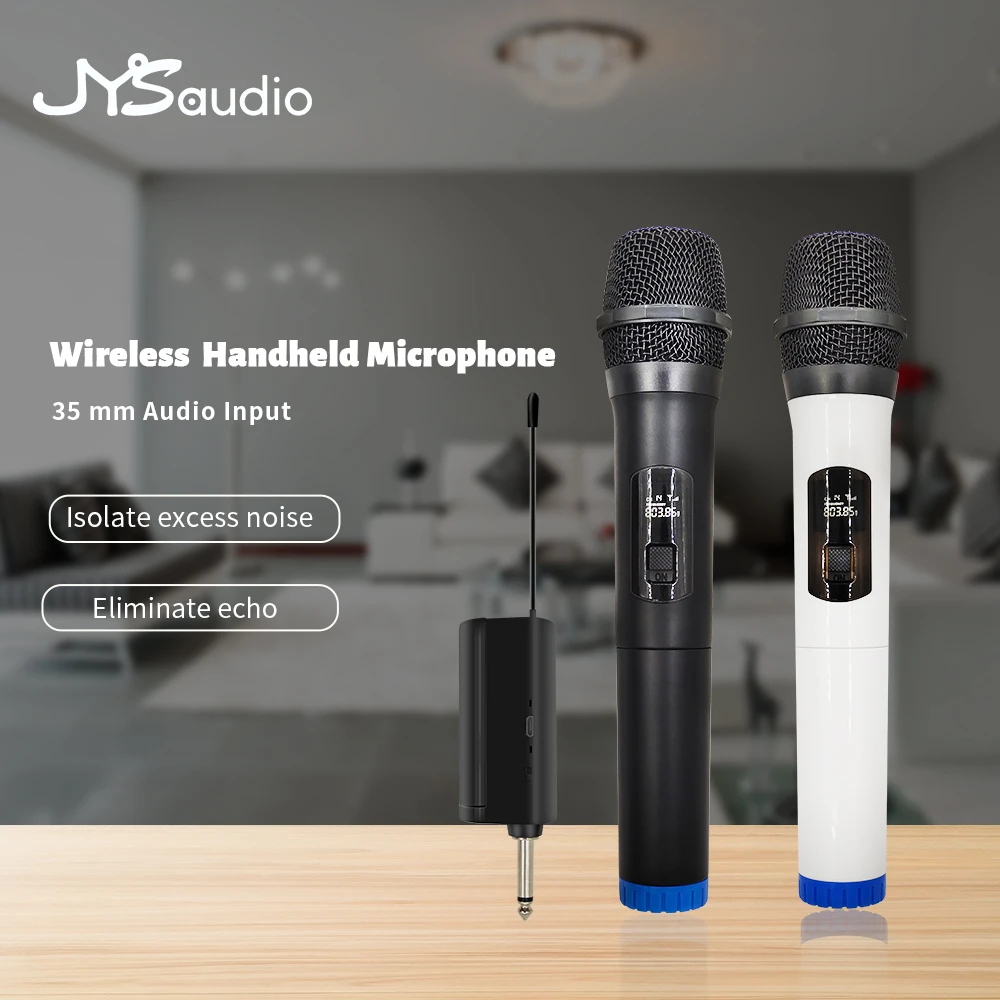 2 Pcs Wireless Universal Microphone Vhf Professional Karaoke Handheld Dynamic Mics Party Church Show Meeting 35M Range Distance