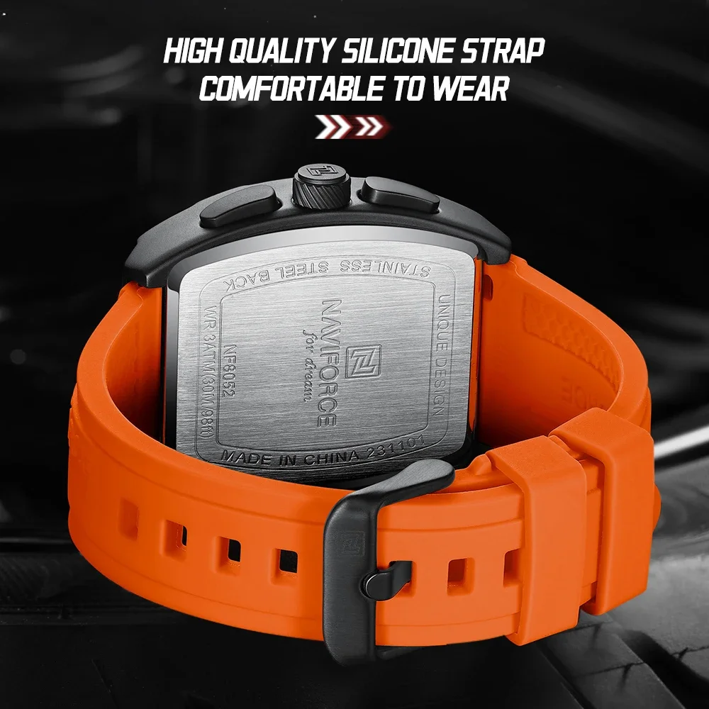 NAVIFORCE Men Watch Quartz Calenda For Male High End Large