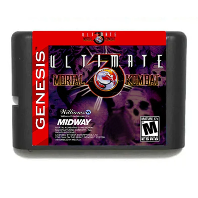 세가 메가 드라이브용 MD 게임 카드, 제네시스 러시아어용, Ultimate Mortal Kombat 3, 다양한 레이블, 16 비트, 신제품
