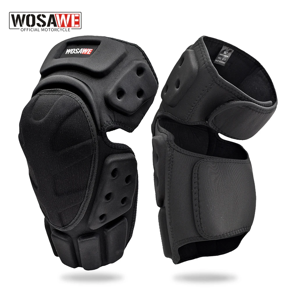 WOSAWE-Protetor de Joelho Ajustável para Motocicleta, Motocross, Esporte, Equitação, Ciclismo, Patinação, Esqui, Almofadas, Joelheira, Suporte Brace