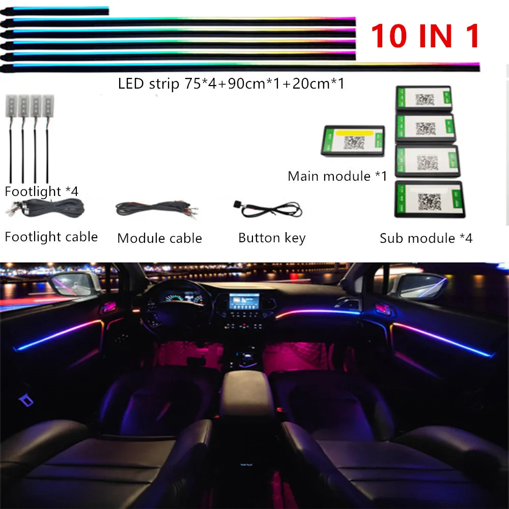 ตัวเลือกสินค้า รถแต่งบรรยากาศ 64 สี LED RGB สุดหรู