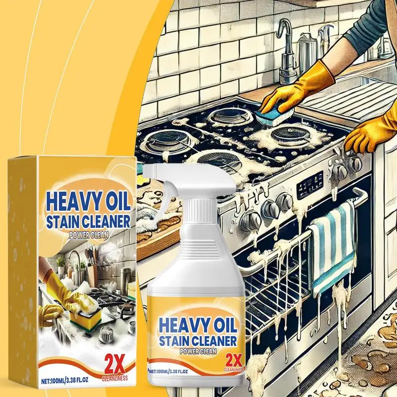 Kitchen Cleaner Spray Degreaser All-Purpose Cleaner Cleaning Agent Stain Remover Foam Spray Powerful Solution For Oven Pots Pans