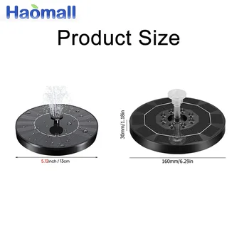Outdoor Solar Water Fountain Floating Bird Bath Garden Pool Pond Waterfall Fountain Solar Panel Powered Water Pump - Image 6