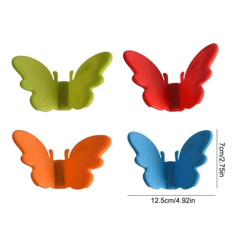 Silicone Anti-slip Magnetic Clip Butterfly Gloves Clip Casserole Ear Pan Heat Insulation Grips Anti-Hot Pot Kitchen Tool