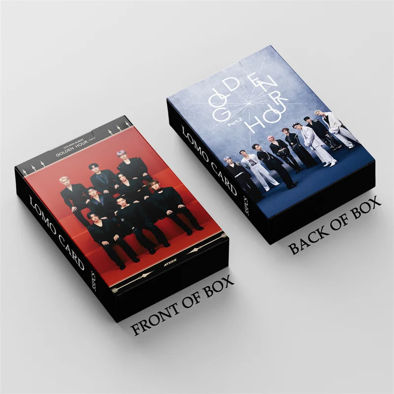 55pcs ATEEZ New Album GOLDEN HOUR : Part.2 LOMO Card Ice On My Teeth Postcard Photo Card Hongjoong Seonghwa Yunho Girl Gift