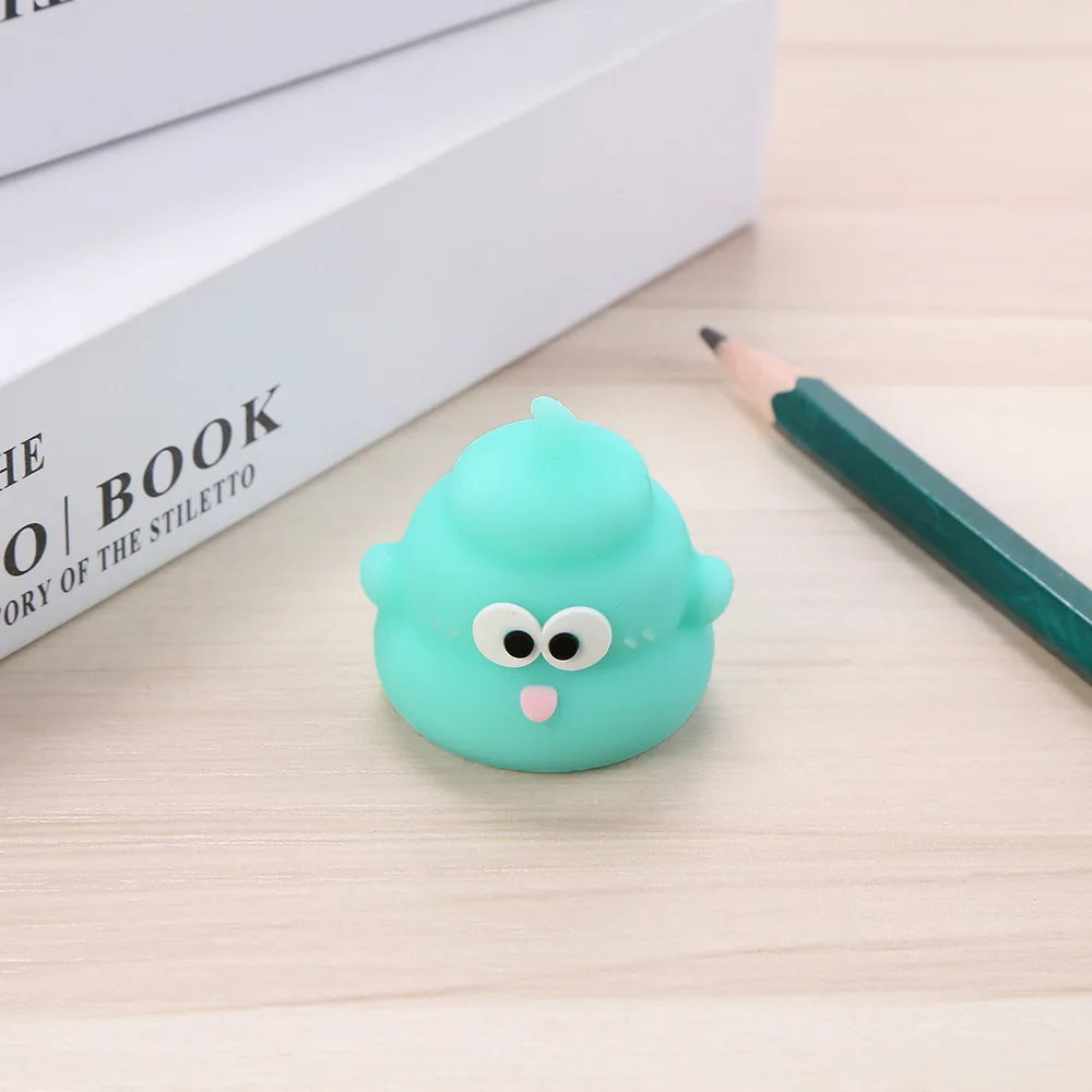 50pcs 초등학생을위한 크리 에이 티브 미니 귀여운 똥 연필 깎이 편리한 연필 깎이 어린이 보상 선물