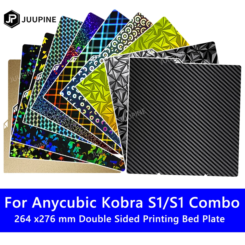 Piano Stampa Anycubic Kobra S1 - Acciaio A Molla + Piattaforma Diamante | 264x276 Mm