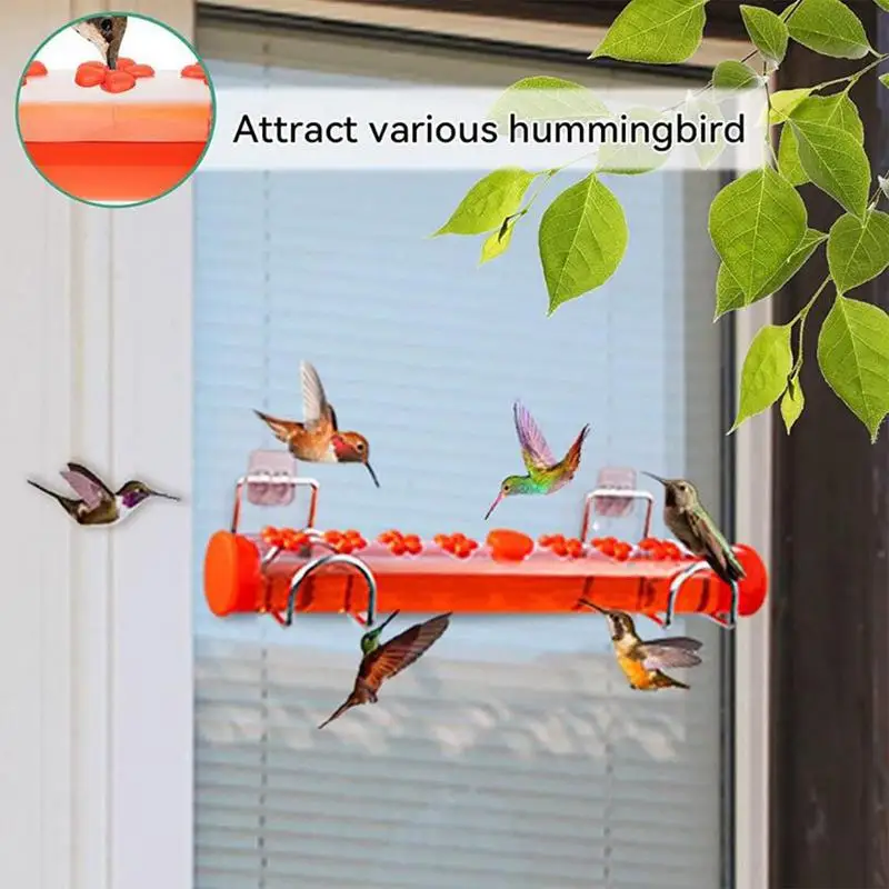 Window Bird Feeder Single Row Hummingbird Feeders Window Mount Bird Feeder Flower Hummingbird Window Feeders For Chinese New