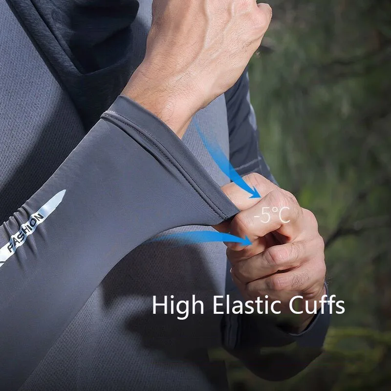 Summer Sunscreen Sleeves Men's Ice Silk Sleeves Anti UV Riding Outdoor Arm Covers Ice Silk