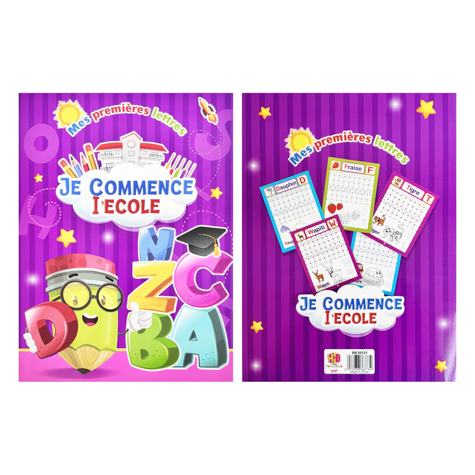 French Copybook For Calligraphy letter Books For Kids Word Children Handwriting Children writing Learning  French Practice Book 6
