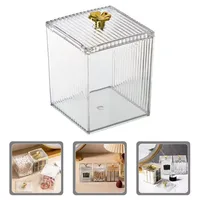 Makeup Cotton Swab Storage Box Makeup Remover Cotton Toothpick Line Cosmetic Box Desktop Beauty Egg Acrylic Storage Box 2