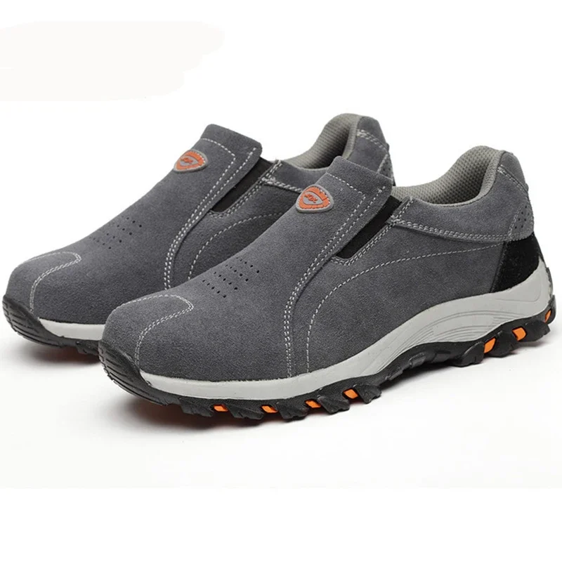 Safety Shoes Men Safety Work Shoes Breathable Slip On Casual Boots Puncture Proof Steel Toe