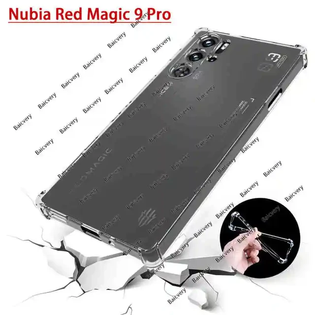 Phone Cover for Nubia Red Magic 9 Pro For RedMagic 9Pro Plus Phone Case  Soft TPU Silicone Full Protective Cover Funda Coque