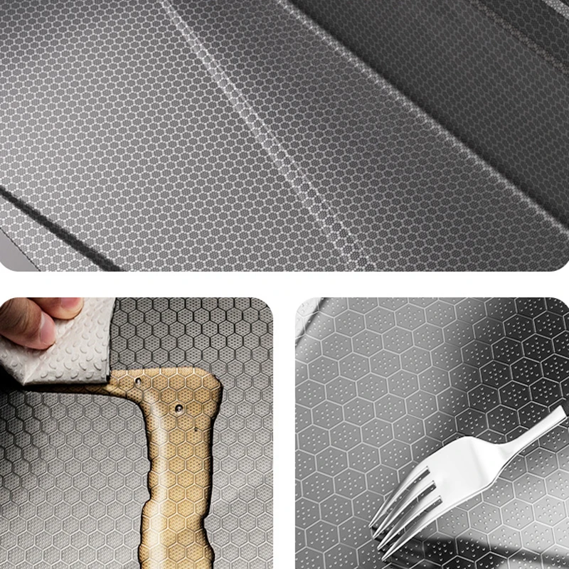 Kitchen Sink Vegetable Wash Basin 304 Stainless Steel Sinks Honeycomb Embossing Treatment Large Single Slot Flying Rain Faucet