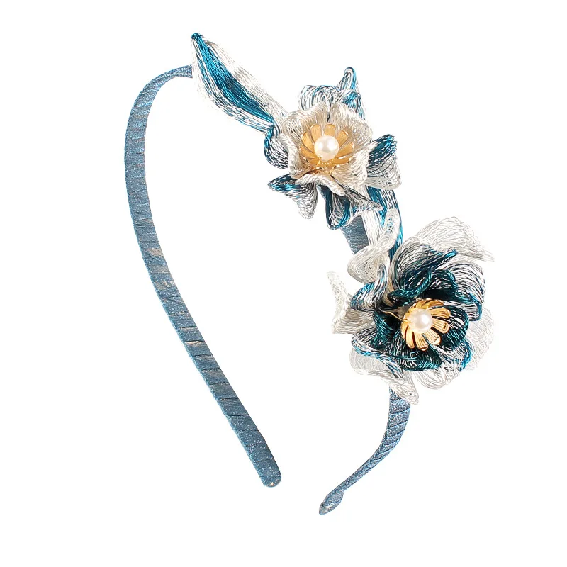 New creative bridal headwear forest style fairy hair hoop earrings set accessories super fairy copper wire hair accessories