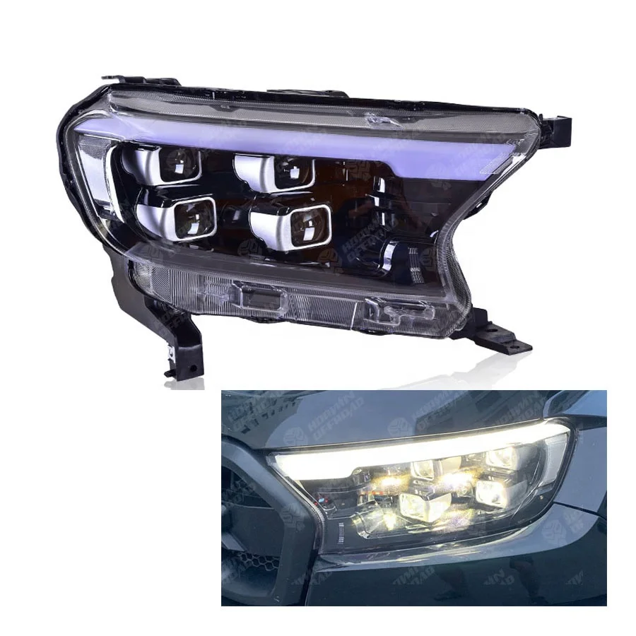 

2pcs car bumper head lamp Ranger headlight 2015~2020y ALL IN LED DRL head lamp ranger car daytime running light head light