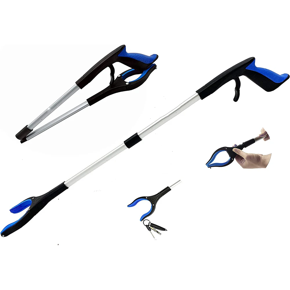 

Upgrade Grabber Reacher Tool, 360° Rotating Head, Wide Jaw, 32" Foldable, Lightweight Trash Claw Grabbers for Elderly, Reaching