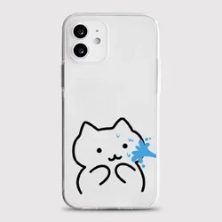 Adorable Korean Kitten Couple Shockproof Silicone Phone Case for iPhone 15 (5)