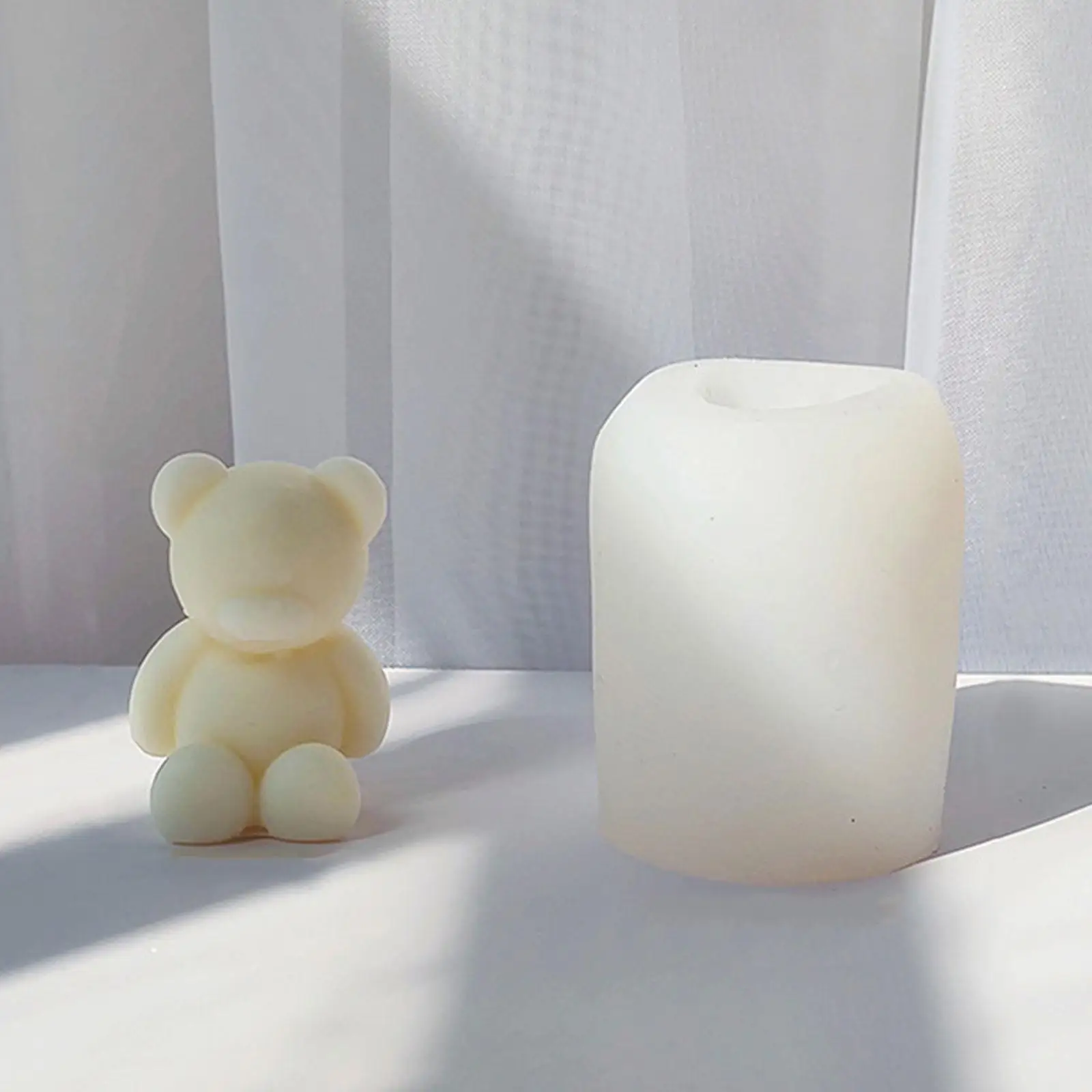 곰 캔들 몰드, 귀여운 동물 캔들, 아로마 테라피 석고, 실리콘 몰드 향 캔들 만..