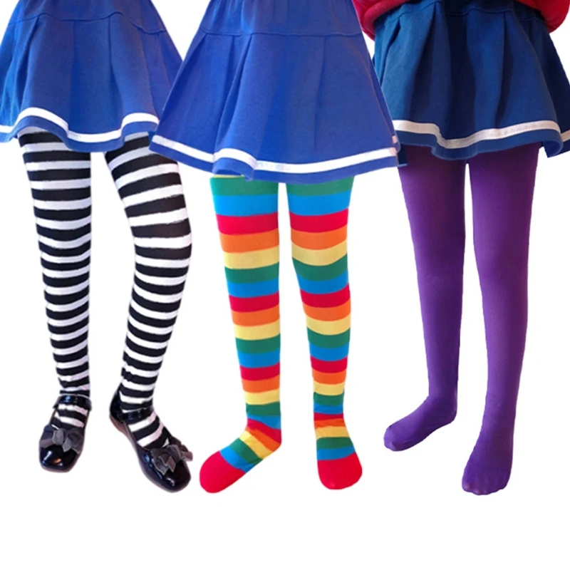 Halloween Cosplay Children Stripe Pantyhose Stockings Baby Boys Girls Christmas Tights Kids Masquerade Party Costumes A2UB kids pantyhose toddler tights