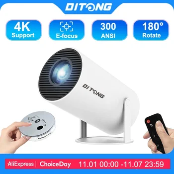 2024 new HY300 Pro plus Projector 4k Android 1280*720P Dual Wifi  Video  Portable Outdoor home hd led proyector cine en casa pro