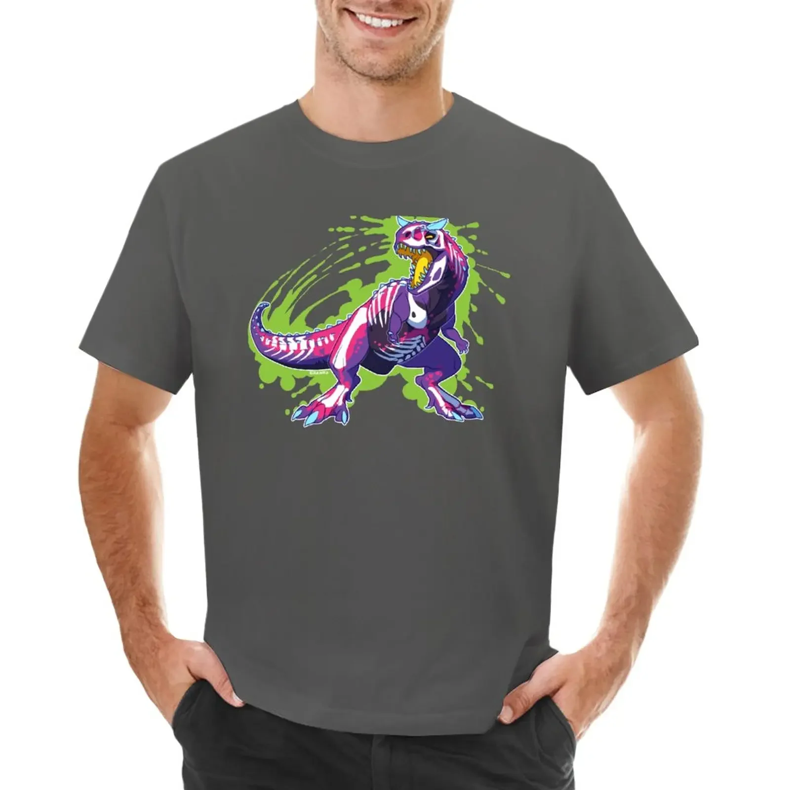 T-Shirt Passiva Carnotaurus Tees Animal Prinfor Boys Abbigliamento Estetico Grafica Magliette Da Uomo