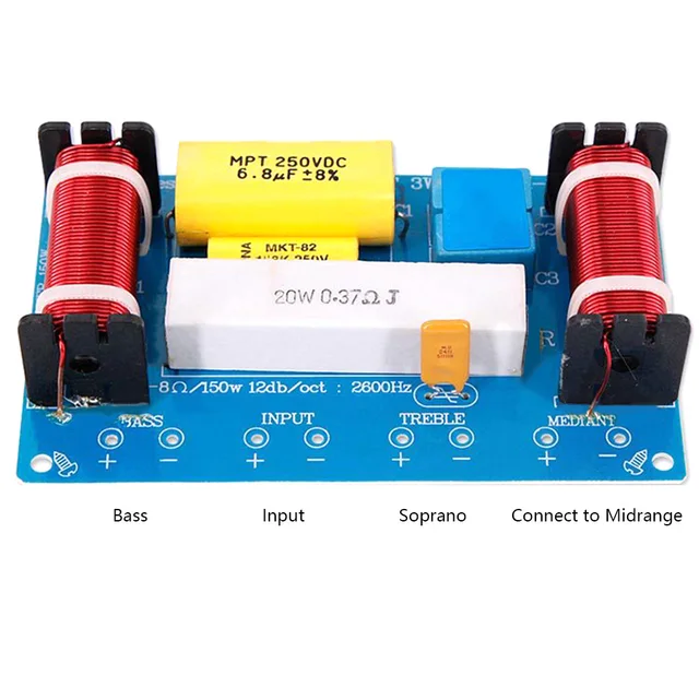 Filtre Crossover 3 Voies 250W Uxcell Pour Enceintes – Diviseur De Fréquence 800/4500Hz