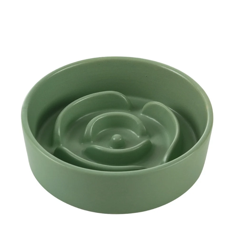 Harmony Mint Plastic Slow Feeder Dog Bowl, Large