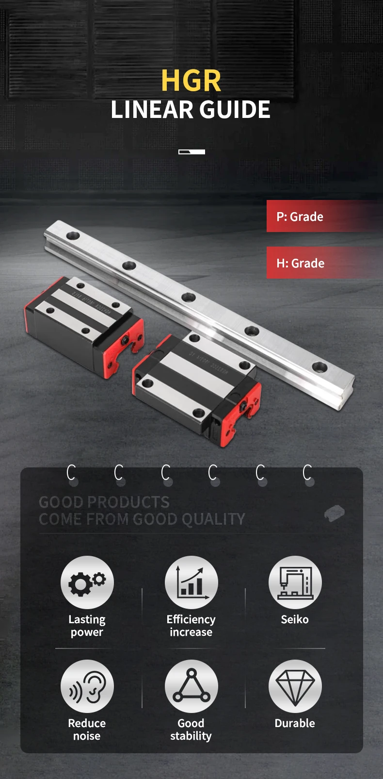 1 STÜCK HGR35 HGR40 Linearführungslänge 150-1150 mm + 1 STÜCK HGH35HA/HGW35HA/HGH35CA/HGW35CC/HGH40HA/HGW40HA/HGH40CA/HGW40CC CNC-Schieber – Detail 1