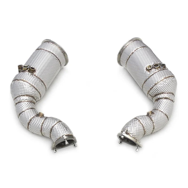 Head Section High flow pipes exhaust branch downpipe Pipe with catalyst for Audi RS Q8 4.0T -