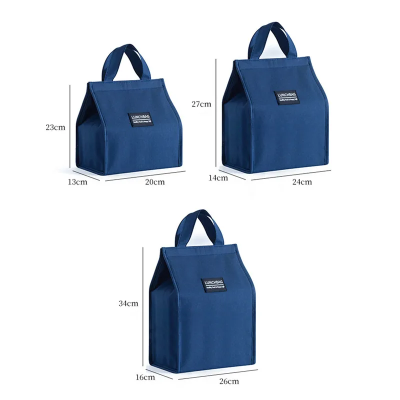 Portable Oxford Lunch Bags Thermal Picnic School Food Bento Bags Insulated Fresh Cooler Tote Storage Container