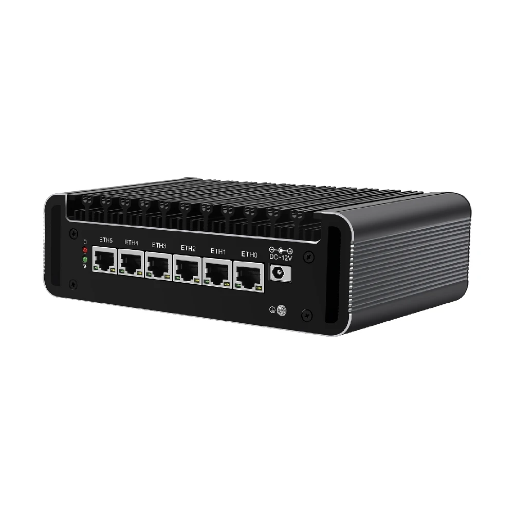 HUNSN Micro Firewall Appliance,Mini PC,pFsense,Mikrotik,OPNsense,VPN,Router PC,Intel Core I3/I7,RJ24, 6 LAN,HDMI,DP,USB3.2,TF 3