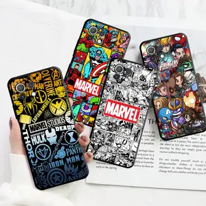 Marvel punisher caso de telefone para xiaomi mi 11 lite pro ultra 10s 9 8  mix 4 vezes 10t 5g preto capa silicone volta prett - AliExpress