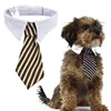 2023 Dog Cat Grooming Cat Striped Bow Tie Animal Striped Bow Tie Collar Pet Adjustable Christmas Cat Collar Pet Collar 2