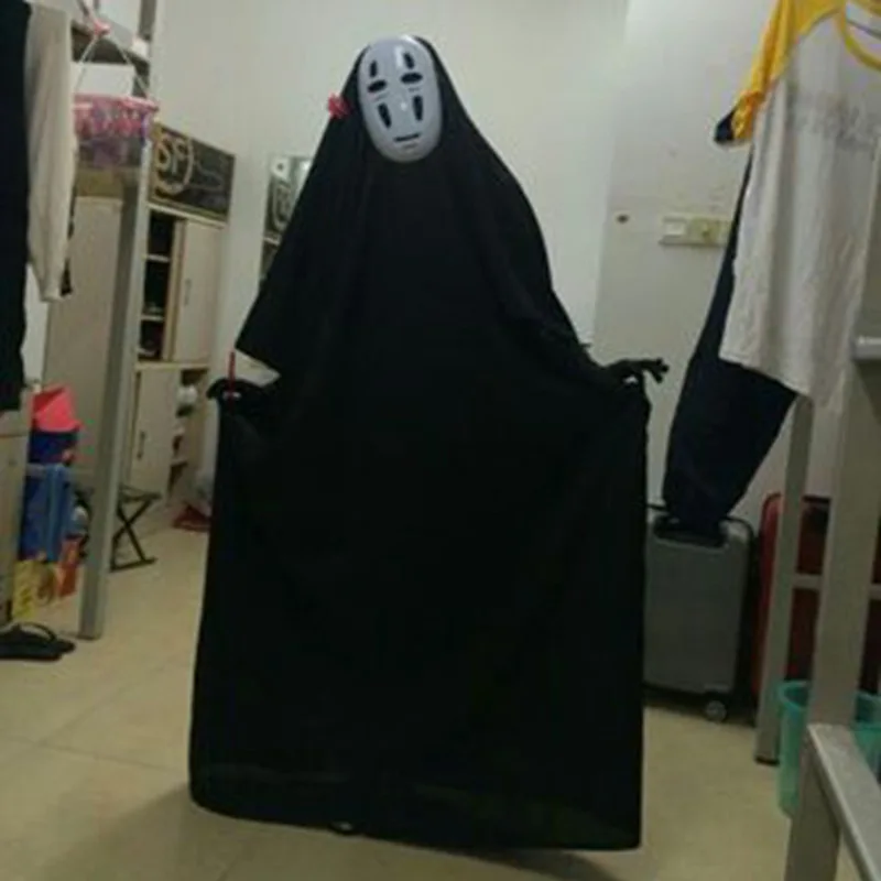 Apanese No Face Man Halloween Ghost Cosplay Costume Unisex Anime Carnival Party Adult Clothing Including Ghost Mask  Gloves