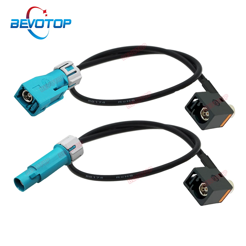 Bevotop-cabo Fakra Impermeável Código z Macho para Código a Fêmea Ângulo Reto Conector 90 ° Rg174 Cabo 50 Ohm rf Jumper 1pc