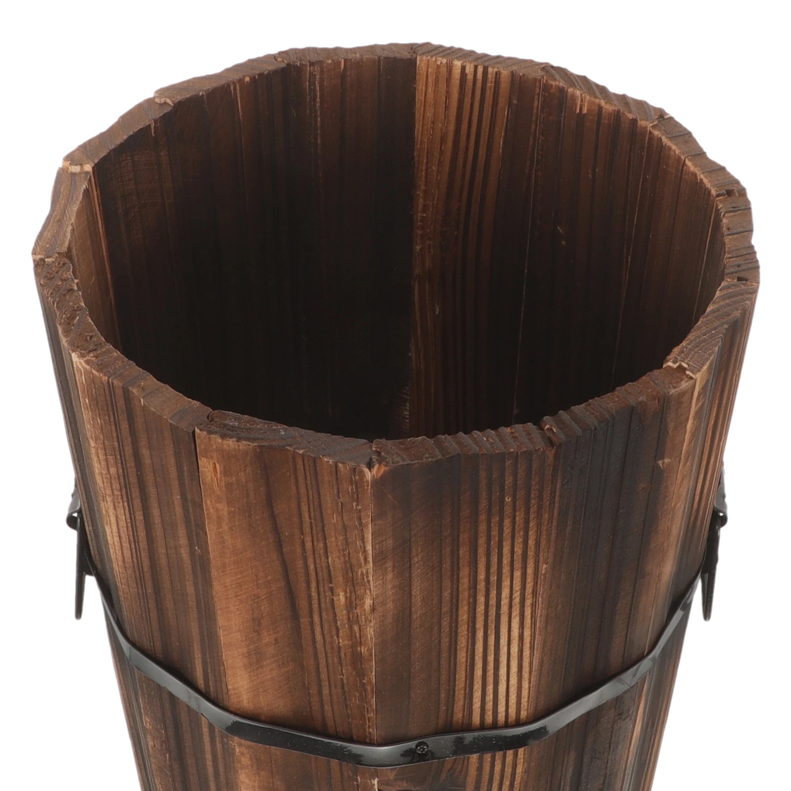 1pc Wooden Umbrella Bucket Stand Hotel Vinegar Walking Stick Wicker Shelf Stands For Entryway Outdoor Space-Saving Holder Office