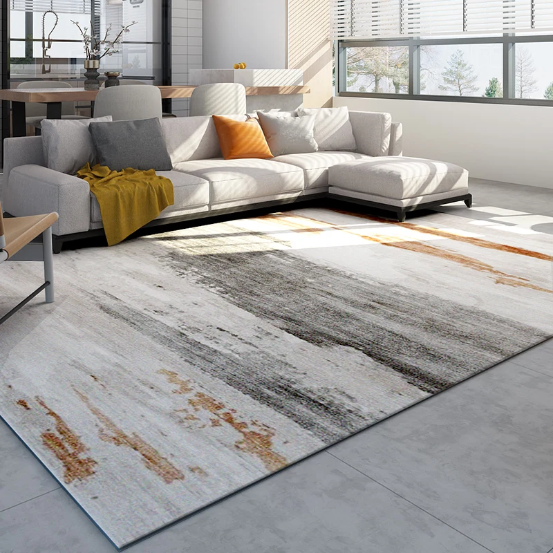 

Carpet, living room, modern and simple Nordic style, bedroom, bed front carpet, short wool, stain resistant, orange color