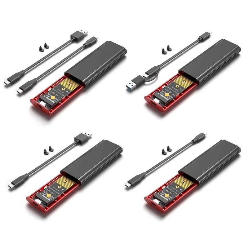 M.2 Nvme Ssd Enclosure Adapter Tool-Free Usb C 3.1 Thunderbolt 3 10Gb Ngff Sata Pcie M-Key Per 2230 2242 2260 2280 Doppio Protocollo