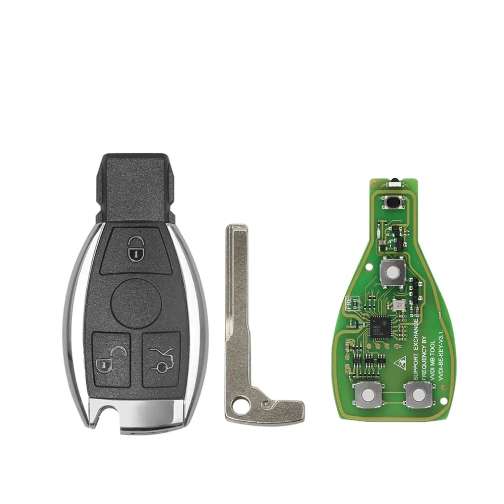 Xhorse VVDI BE Key XNBZ01EN For Mercedes Benz BGA NEC V3.2 PCB Remote Key Chip Improved Version Smart 315MHz/433MHz green board