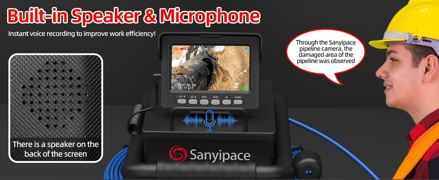 Inspectiecamera set met scherm en bediening