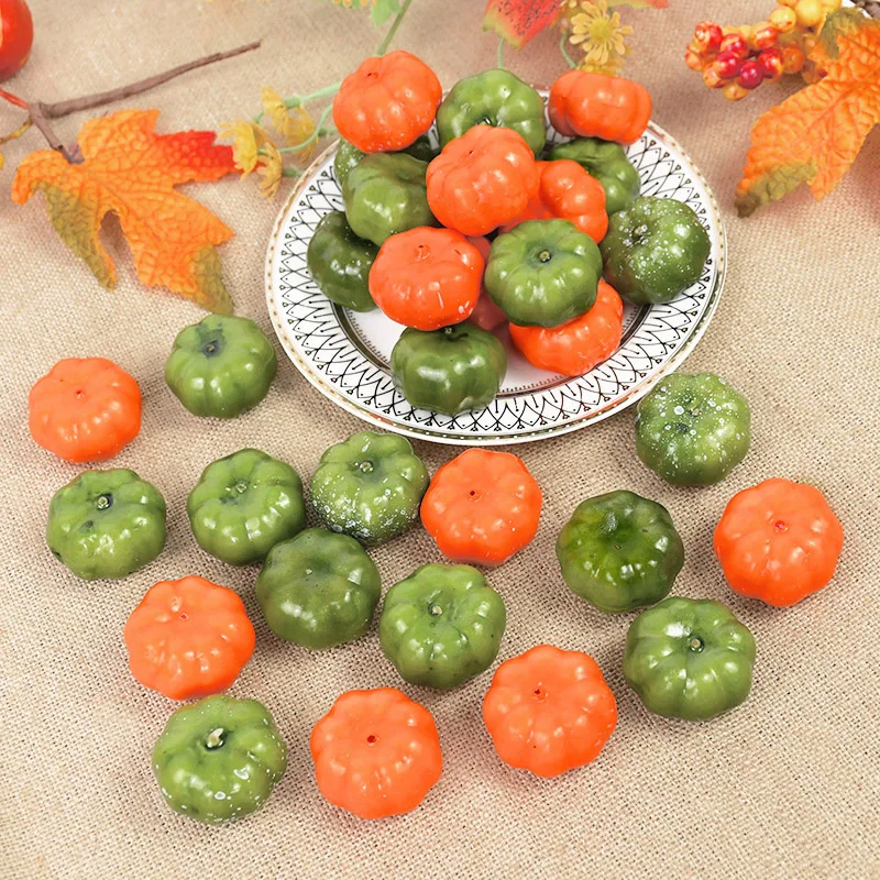 25 stücke Mini Halloween Künstliche Kürbis Schaum Gefälschte Kürbis Happy Halloween Party Dekoration Für Home Thanksgiving Diy Decor Handwerk – Detail 4
