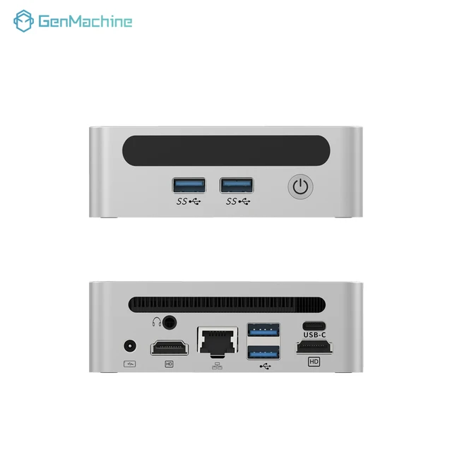 GenMachine Ryzen 5 6600H bricolage ordinateur de jeu Mini PC 3.3GHz-4.5GHz TDP 45W Windows 11 LPDDR5 16G 6400Mhz WIFI6 ordinateur de jeu 4